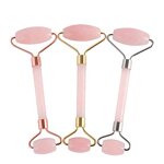 Rose Quartz Jade Roller - Dual-Ended Anti-aging Cooling Facial Massage Tool