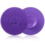 Round Silicone Cleaning Pad - Makeup Brush Cleaner Portable Suction Cup Tool