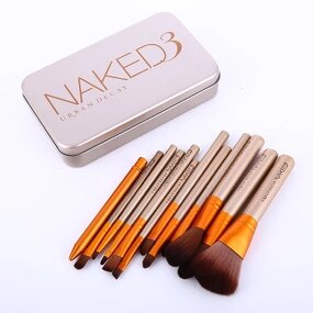 12pcs Kabuki Makeup Brush Set - Professional Foundation Blending Cosmetic Kit