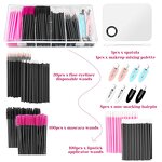 Disposable Makeup Tools Kit - Mascara Wands Lipstick Eyeliner Brush Powder Puff