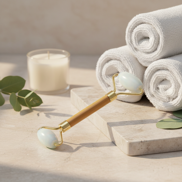 Double-Headed Jade Roller - Makeup Face Spoon Metal Cosmetic Spatula Tool