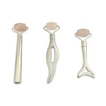 Natural Crystal Massage Stone - Hot Pink Purple White Oval Spa Compress Tool