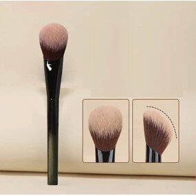 Wedge Blending Makeup Brush - New Green Black Cream Synthetic Hair Blush Tool