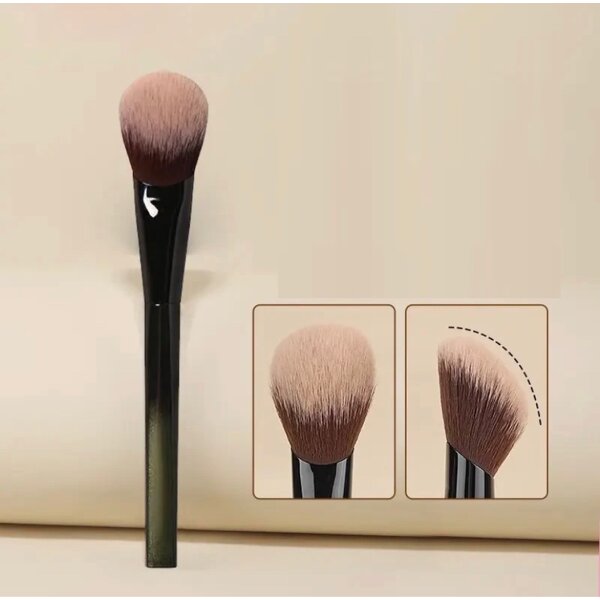Wedge Blending Makeup Brush - New Green Black Cream Synthetic Hair Blush Tool