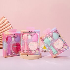 Velvet Face Wash Kit - Cloud Headband Wrist Band Set Custom Package