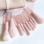 10 Pcs Makeup Brush Set - Hot Selling Peach Pink Mini Eye Paint Cosmetic Bag