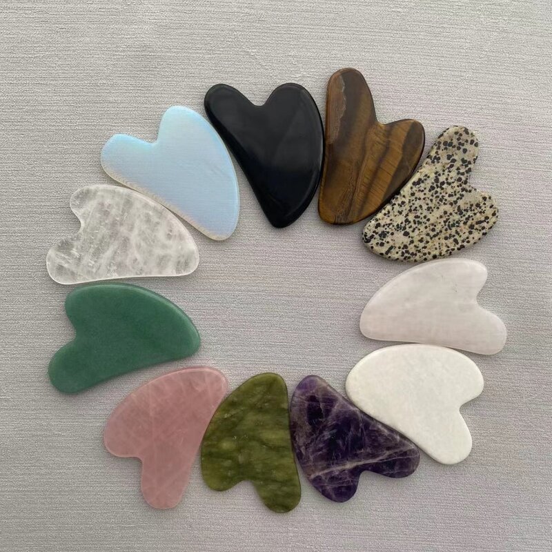 Natural Jade Roller Gua Sha - Hot Selling Facial Skin Firm Massage Tool