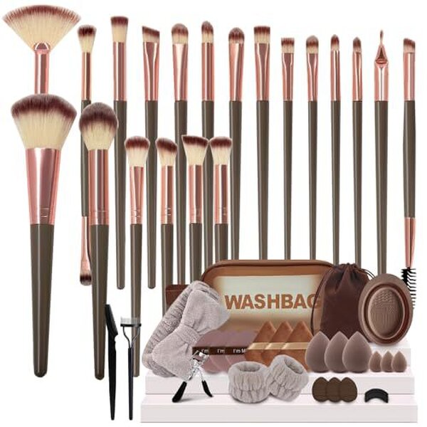 Makeup Brushes Set - Hot Sale Fashion Multi Color Sponge Blender Brush Bag