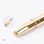 Crescent Foundation Brush - Mini Portable Wooden Handle Flat Synthetic Hair