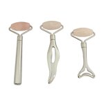 Natural Crystal Massage Stone - Hot Pink Purple White Oval Spa Compress Tool