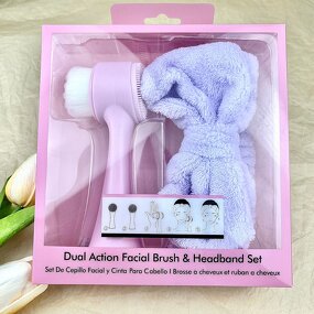Double Head Mask Brush Set - Silicone Wash Brush Makeup Egg Gift Box Combo