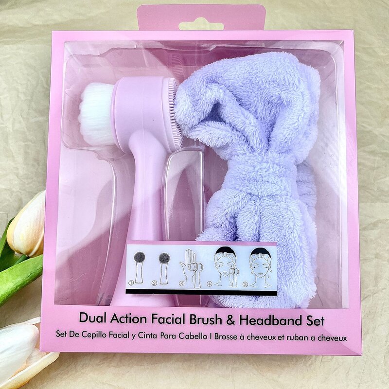 Double Head Mask Brush Set - Silicone Wash Brush Makeup Egg Gift Box Combo