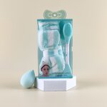 Heart-shaped Hair Wash Headband - Wholesale Cute Girl Anti-slip Makeup Puffs Set