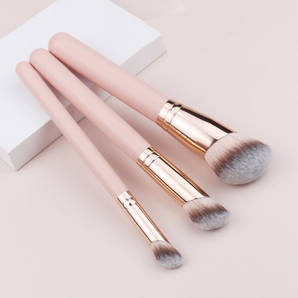 Mini Makeup Brush Set - Wholesale Custom Logo Angled Powder Foundation Brush