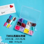 False Nail Tips Manufacturer - 240/288pcs Solid Color Glossy Full Cover Press on
