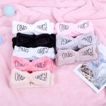 Headbands Manufacturer - OMG Bow Wash Face Turban Elastic Coral Fleece for Women