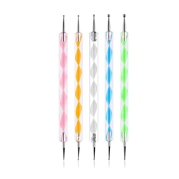Nail Art Tool Manufacturer - 5pcs Crystal Handle Rhinestone Pickers Dotting Pen