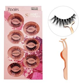 False Eyelashes Manufacturer - 7 Pairs Professional Reusable Natural Thick 3D