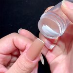 Nail Stamper Manufacturer - Transparent Jelly Silicone Head with Scraper for French