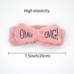 Headbands Manufacturer - OMG Bow Wash Face Turban Elastic Coral Fleece for Women