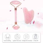 Facial Massage Roller Manufacturer - Crystal Jade Stone Natural Rose Quartz