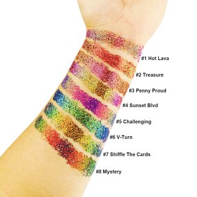 Eye Shadow Manufacturer - Private Label Glitter 8 Colors Diamond Loose Pigment Powder