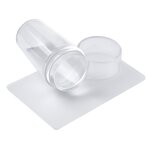 Nail Stamper Manufacturer - Transparent Jelly Silicone Head with Scraper for French