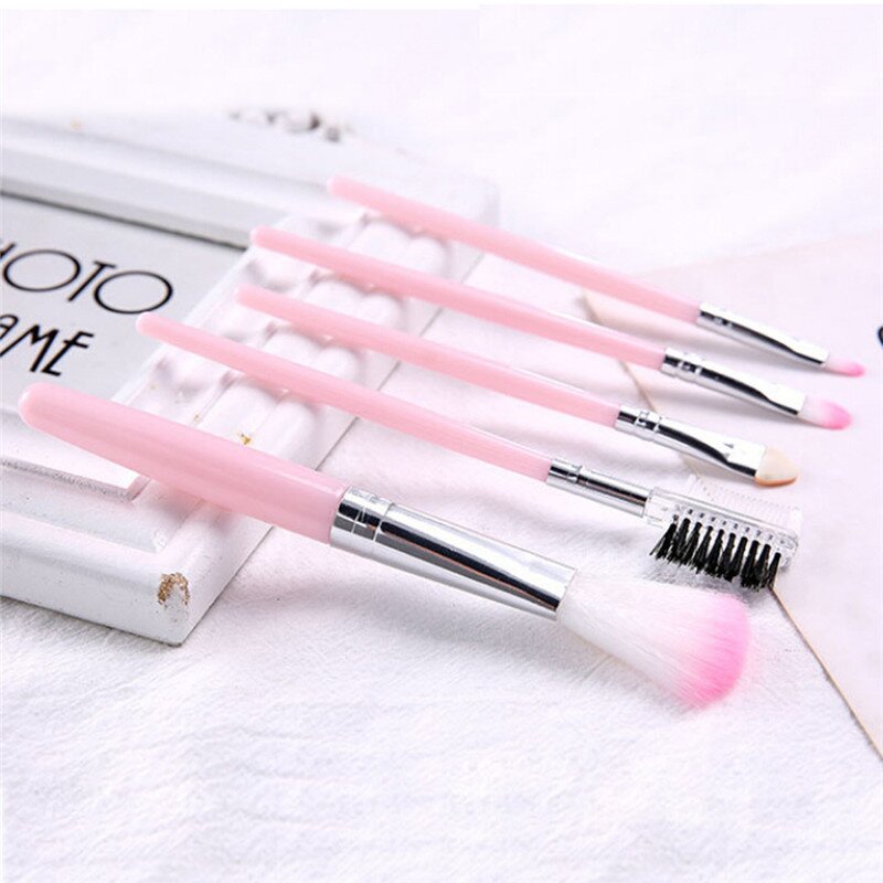 Makeup Brushes Set Manufacturer - 5pcs Professional Pink Smudge Eyeshadow Eyeliner