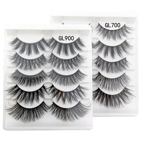 False Eyelashes Manufacturer - 5 Pairs 3D Faux Mink Soft Fluffy Wispy Thick
