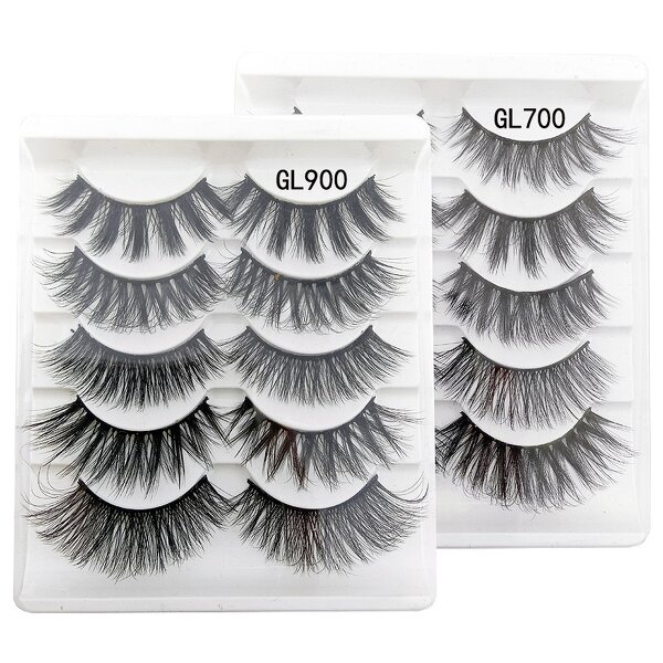 False Eyelashes Manufacturer - 5 Pairs 3D Faux Mink Soft Fluffy Wispy Thick