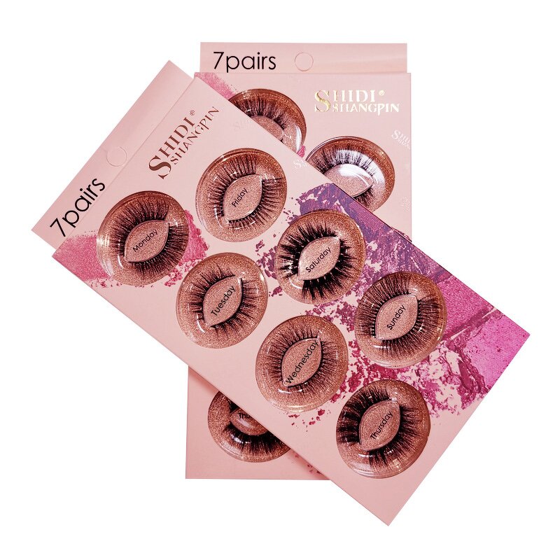 False Eyelashes Manufacturer - 7 Pairs Mink Natural Fluffy 3D Volume Lashes