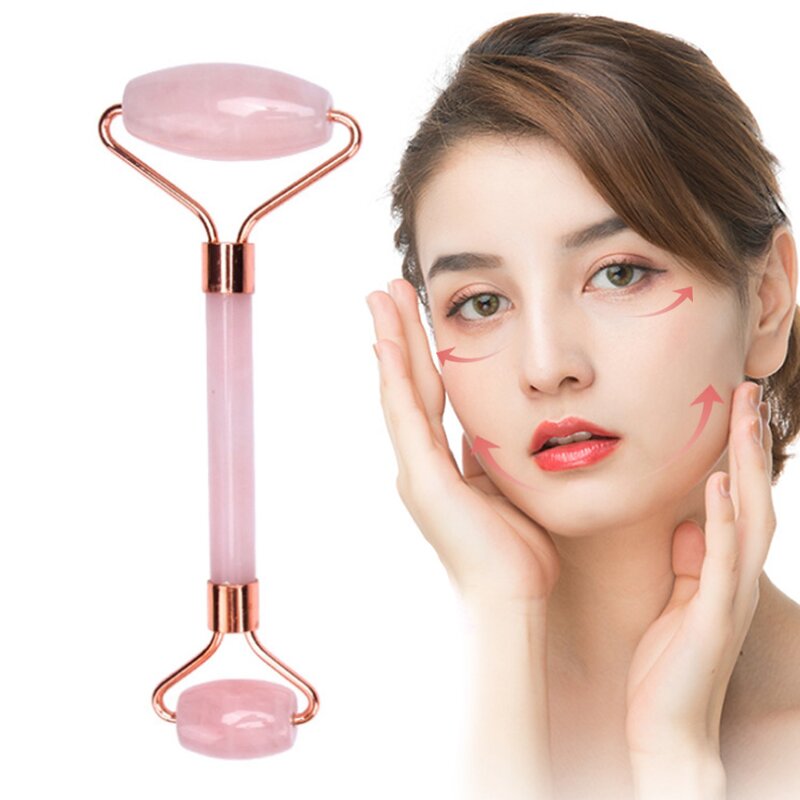 Facial Massage Roller Manufacturer - Crystal Jade Stone Natural Rose Quartz