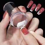 Nail Stamper Manufacturer - Transparent Jelly Silicone Head with Scraper for French