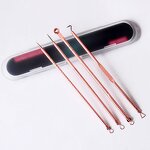 Blackhead Extractor Set Manufacturer - 4PCS Rose Gold Acne Blemish Remover Needles