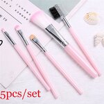 Makeup Brushes Set Manufacturer - 5pcs Professional Pink Smudge Eyeshadow Eyeliner