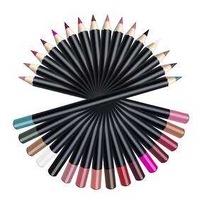 Makeup Pencil Manufacturer - Custom Private Label 3 in 1 Lipliner Eyeliner Eyebrow 21 Colors