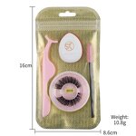 False Eyelashes Set Manufacturer - 4 in 1 Natural 3D Mink with Tweezers & Sponge