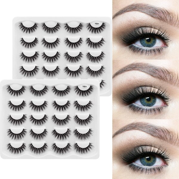 False Eyelashes Manufacturer - 10 Pairs Natural 3D Fake Mink Lashes Extension