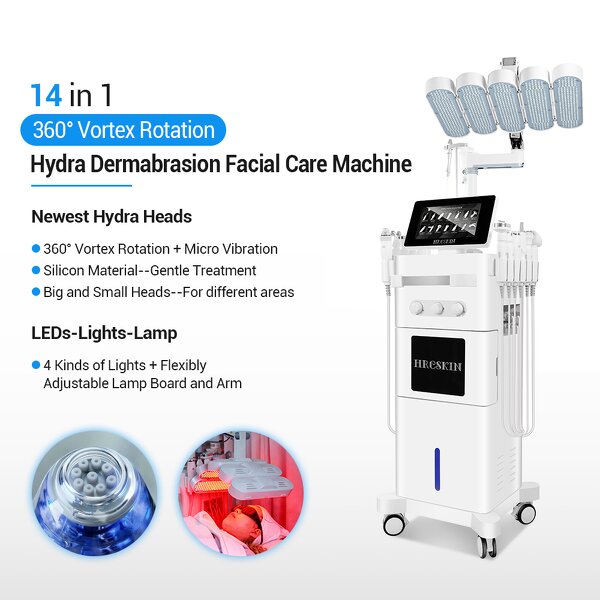 14 in 1 Hydra Facial Machine - New Tech 360 Vortex Rotation Pore Clean Device