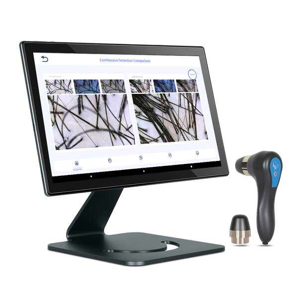 AI Scalp Analyzer - New Tech Portable 3 Spectra Adjustable Screen Hair Device