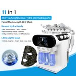11 in 1 Hydra Facial Machine - New Tech Portable 360 Vortex Rotation Handle