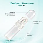 Gold Hydra Roller - Safe 64 Pin 0.25/0.5/1mm Skin Tightening Glass Bottle