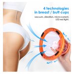 Breast Enhancement Device - Red Led Micro-current Vacuum Butt Lift 24 Pcs Cups