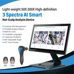 AI Scalp Analyzer - New Tech Portable 3 Spectra Adjustable Screen Hair Device