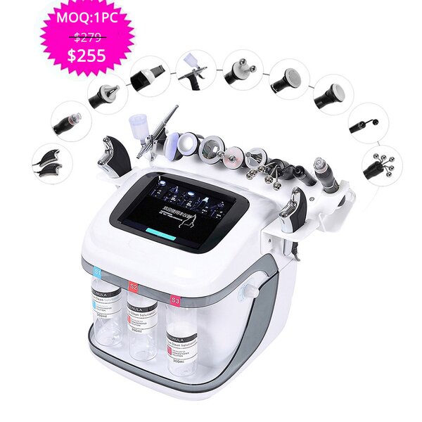 10 in 1 Hydra Aqua Peel Machine - Portable Hyro H2o2 Small Bubble Facial Device