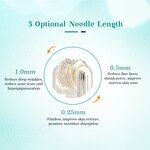 Gold Hydra Roller - Safe 64 Pin 0.25/0.5/1mm Skin Tightening Glass Bottle