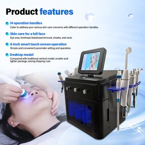14 in 1 Hydra Facial Machine - Portable Skin Scrubber H2O2 Bubble Beauty Device