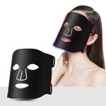 LED Light Therapy Mask - 2024z Black Beauty Skin Care 7 Colors Silicone Device