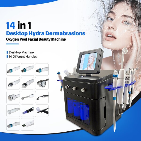 14 in 1 Hydra Facial Machine - Newest Portable H2O2 Bubble Blackhead Removal