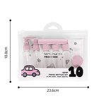 Travel Bottles Kit - 10pcs Containers Toiletries Makeup with Bag Folding Brush